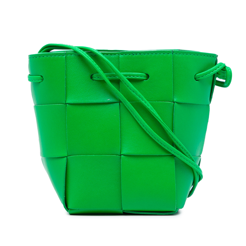 Pre-Loved Bottega Veneta Mini Nappa Maxi Intrecciato Cassette Bucket Bag